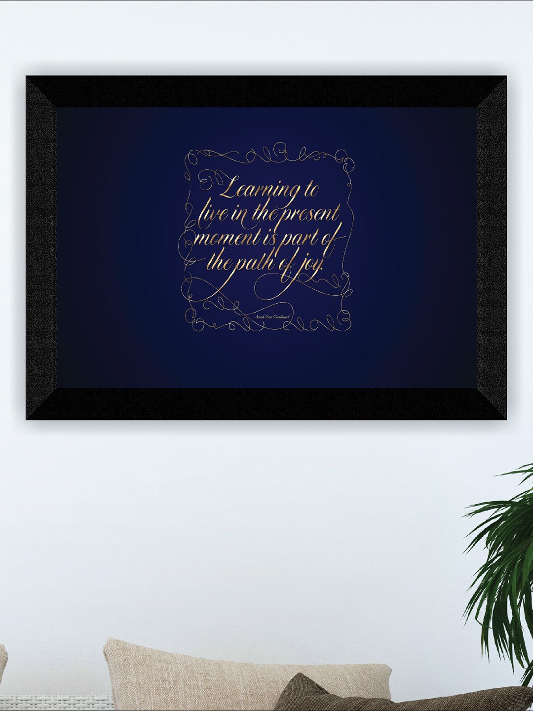 

SAF Black & Blue Motivational Printed UV Coating Wall Art