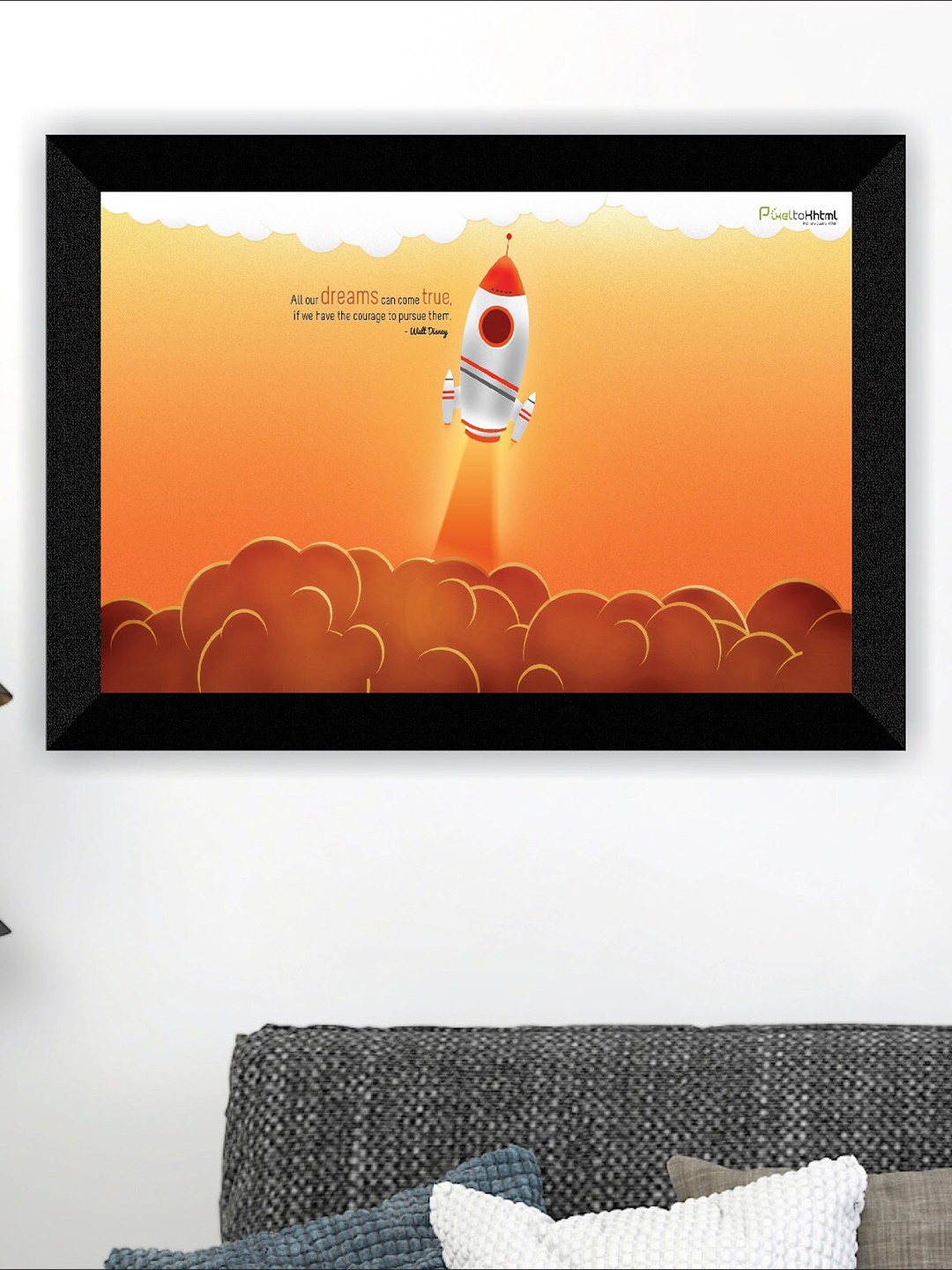 

SAF Orange Motivational Quotes Printed Wall Art