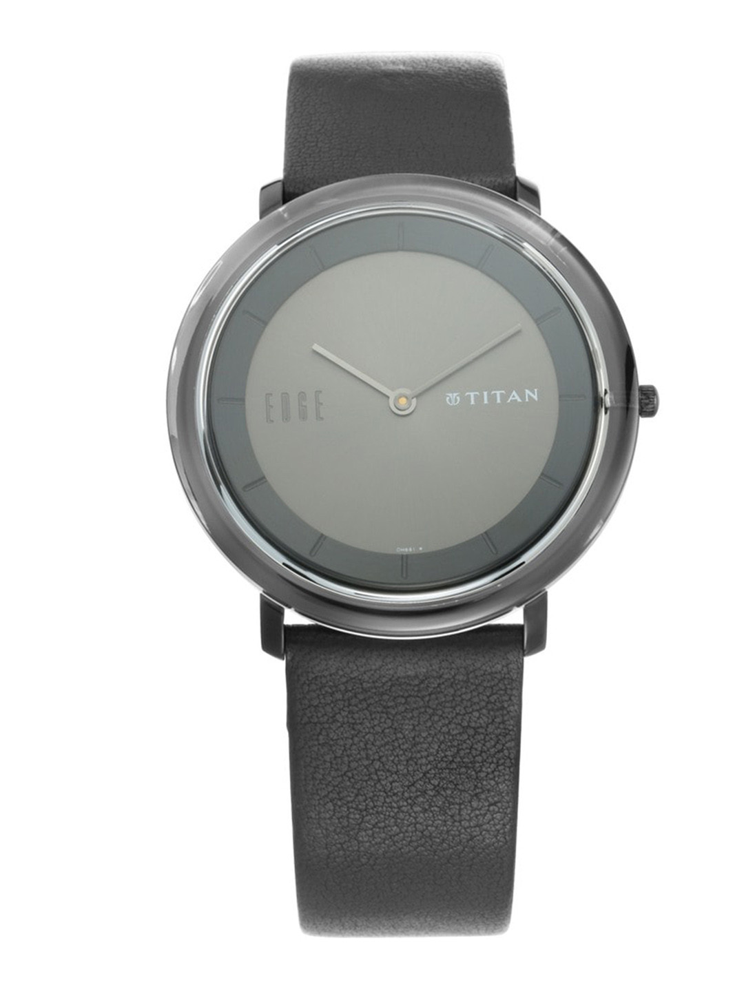 

Titan Men Leather Straps Analogue Watch NR1778NL01, Grey