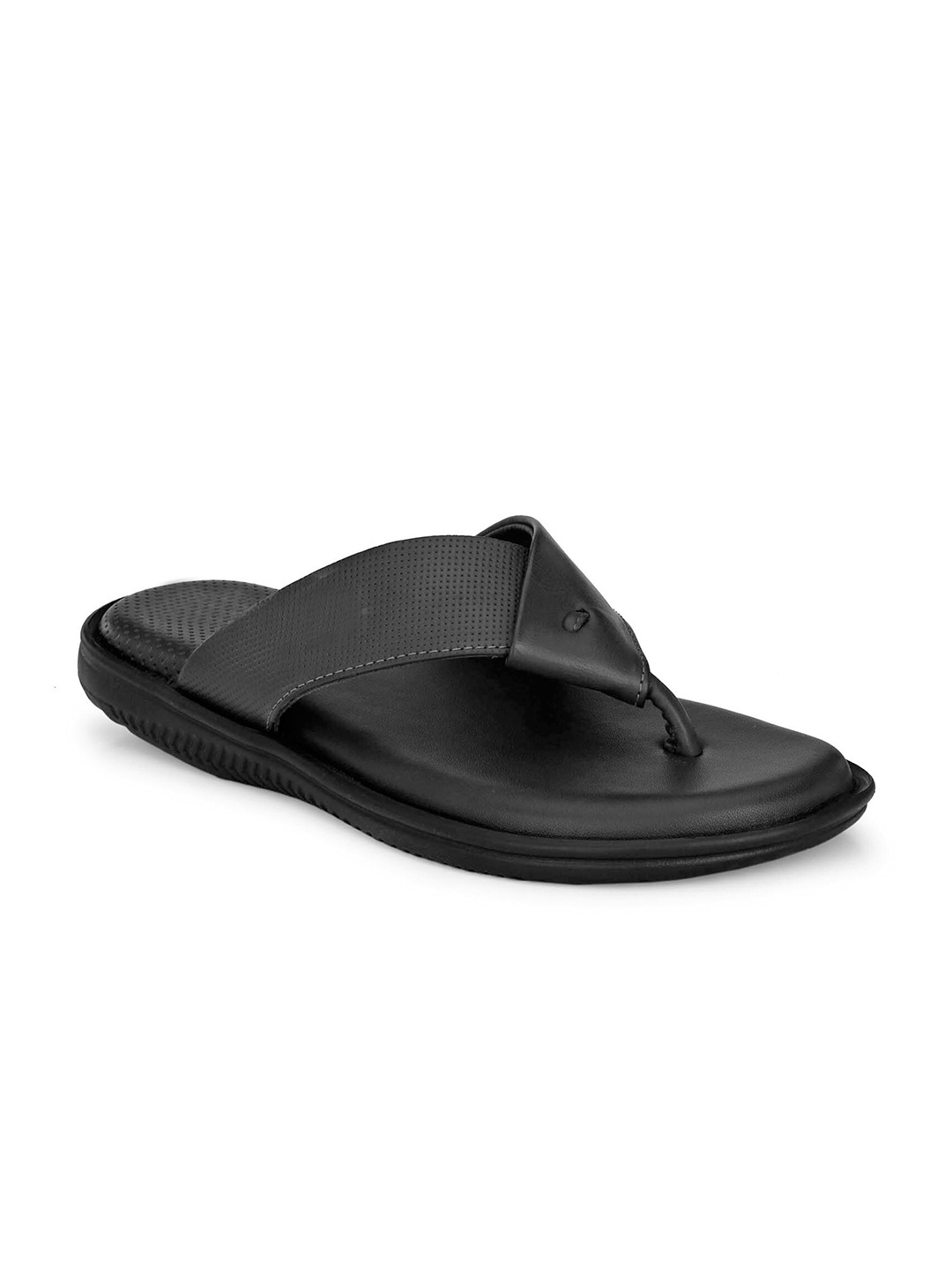 

birgos Men Textured Comfort Sandals, Black