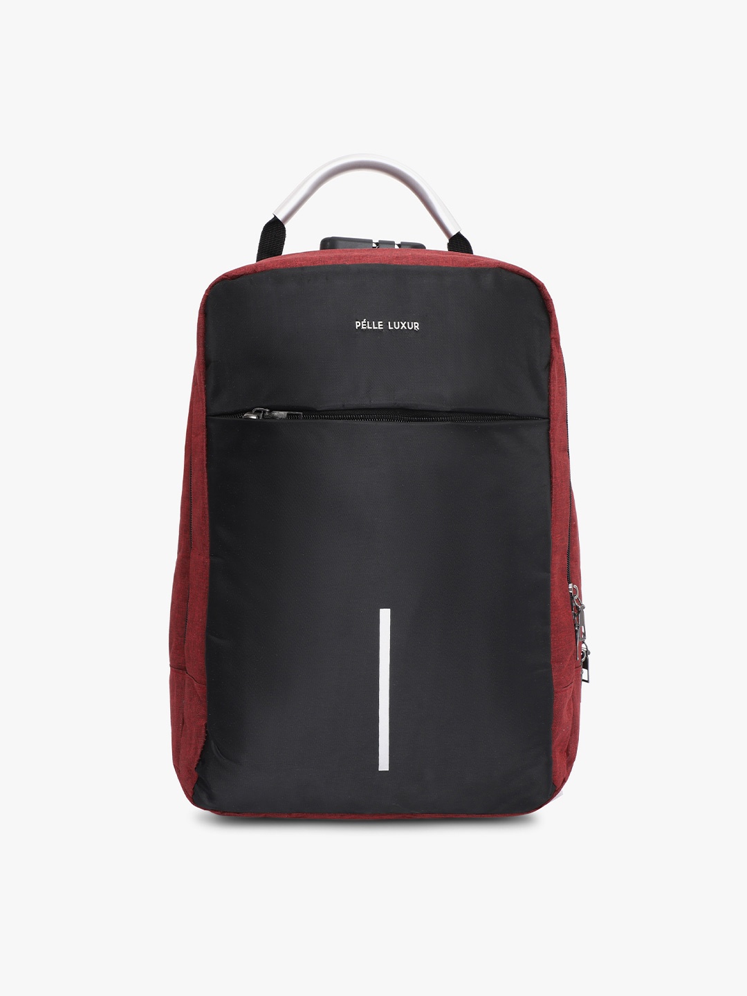 

PELLE LUXUR Canvas Backpack With USB Charging Port, Maroon