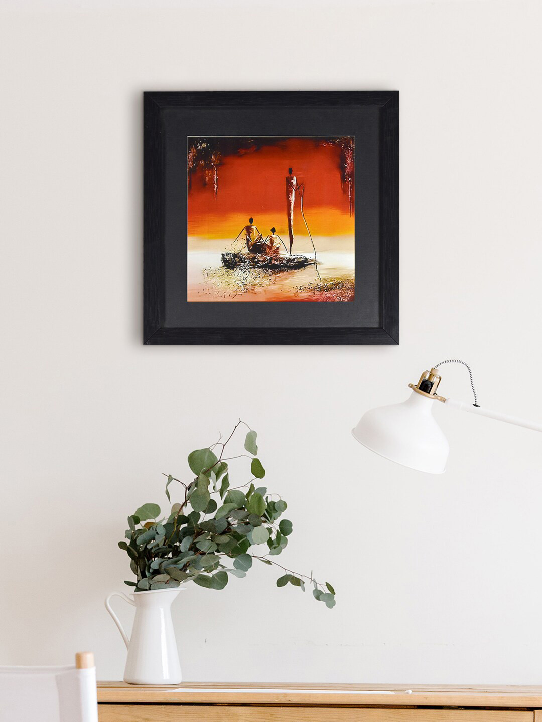 

Gallery99 Orange & Black Textured Modern Wall Art