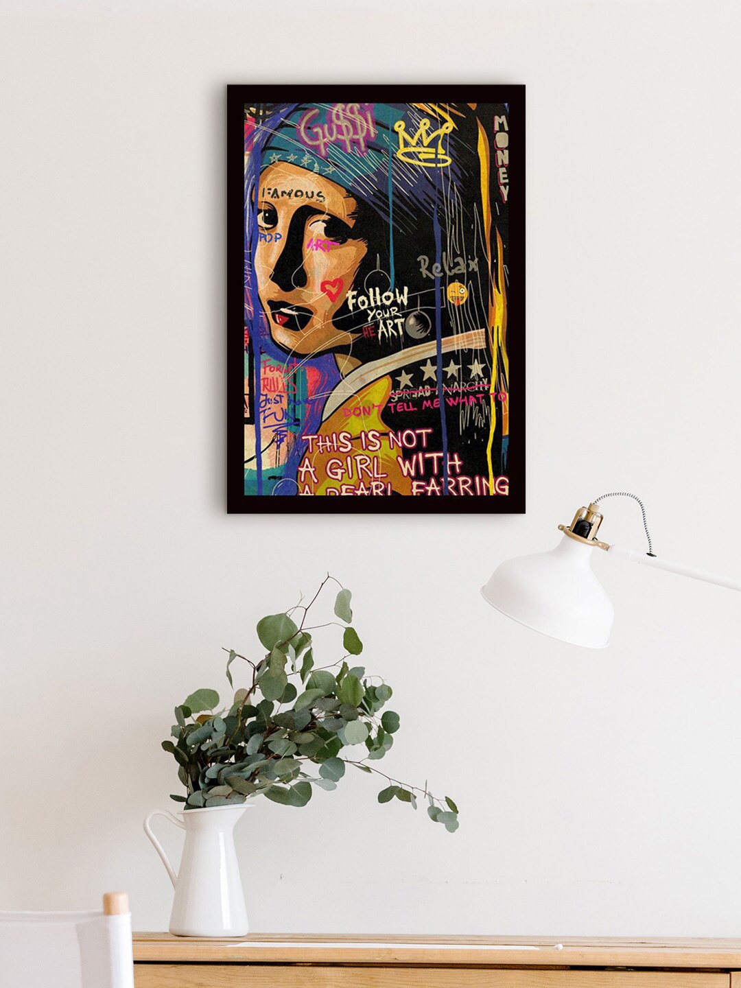 

Gallery99 Black Framed Painting Texture Paper Without Glass Wall Art