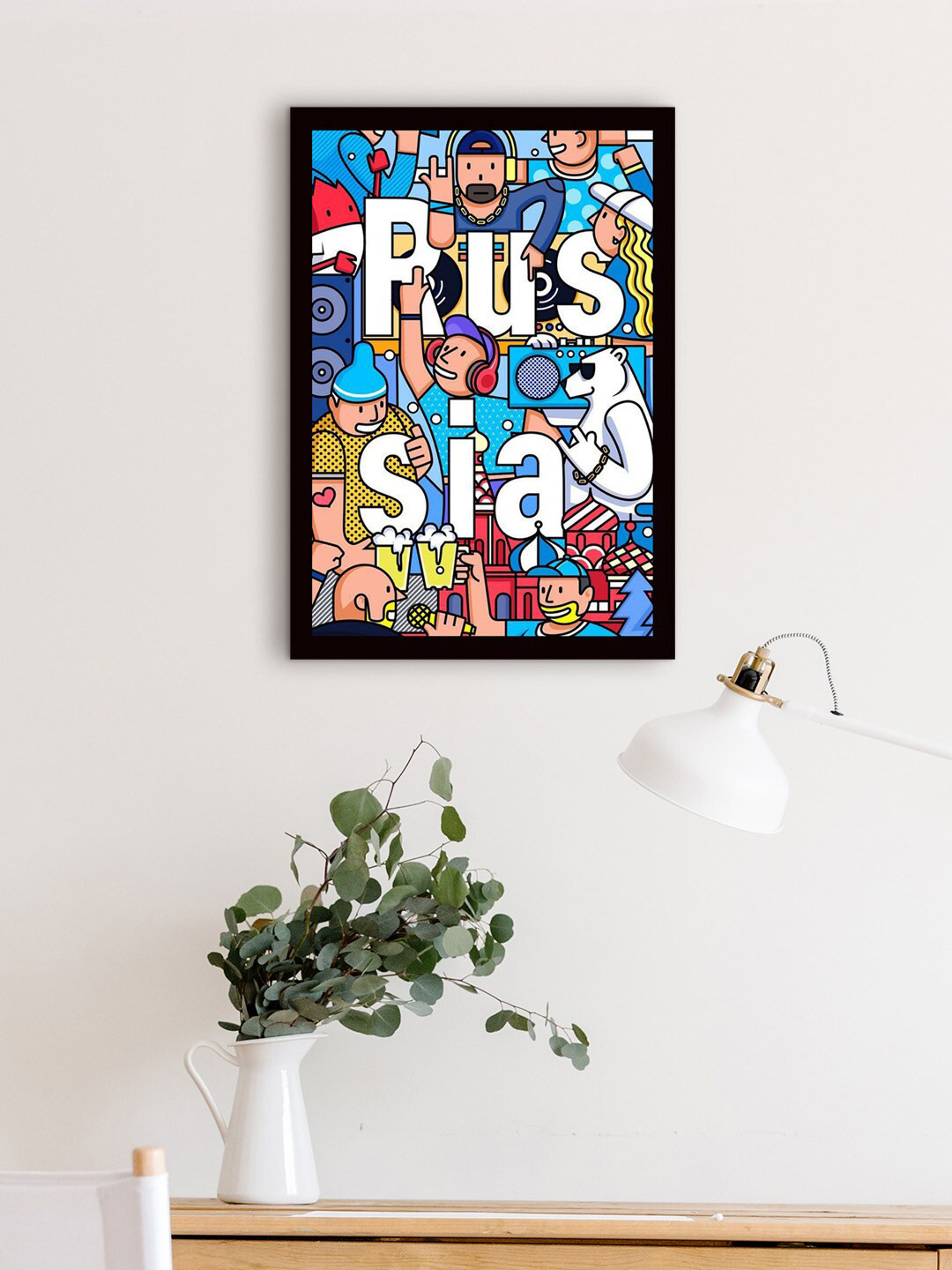 

Gallery99 Blue & Black Framed Painting Wall Art