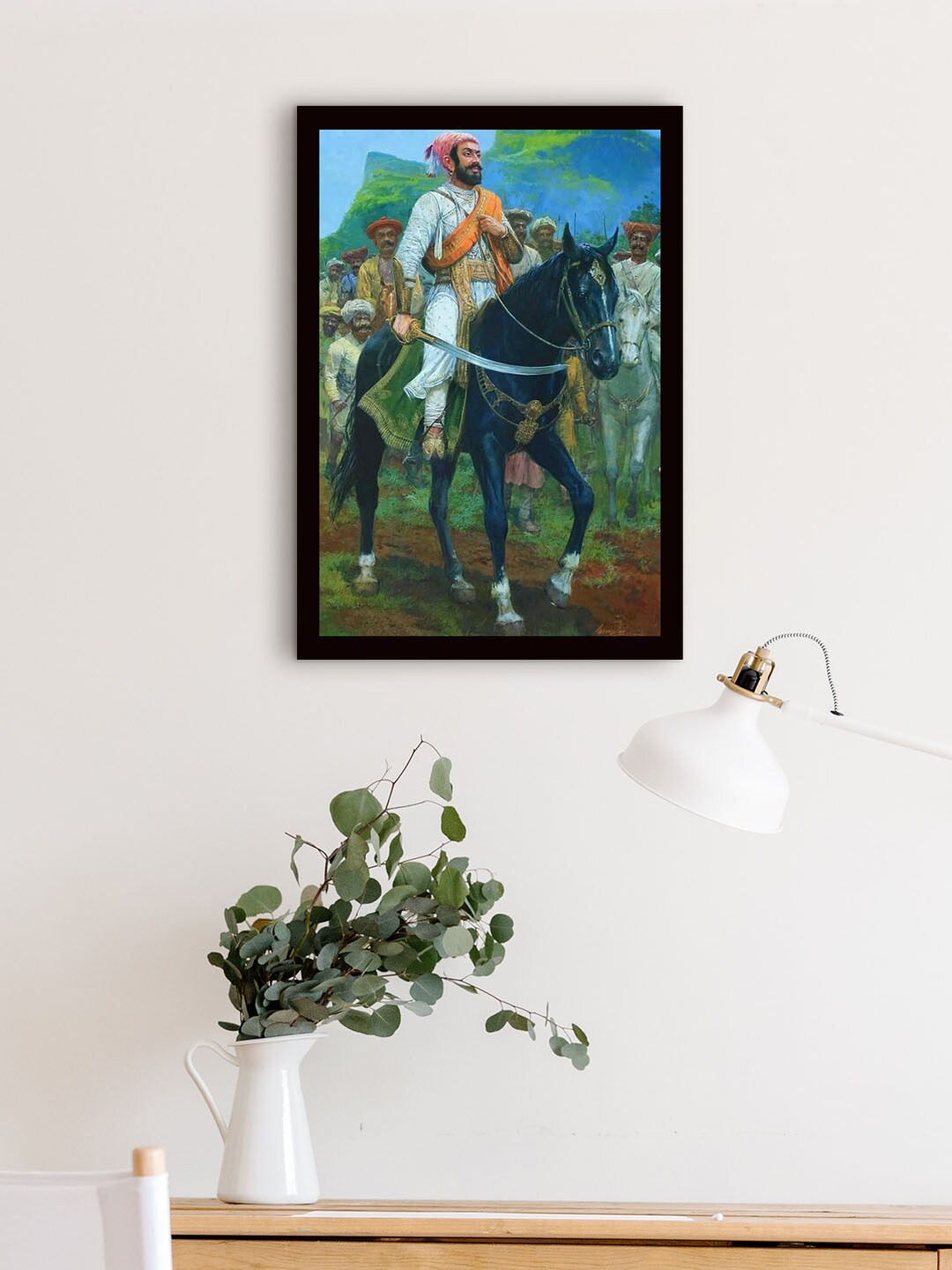 

Gallery99 Black Chhatrapati Shivaji Rao Textured Framed Texture Paper Painting Wall Art