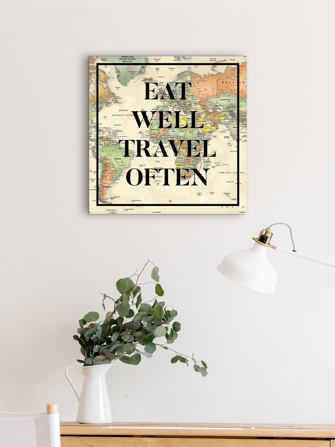 

Gallery99 Black Eat Well Travel Often Quote Printed Wall Art