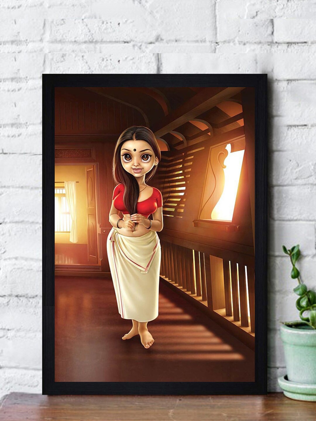 

Gallery99 White & Red Lady Painting Wall Art