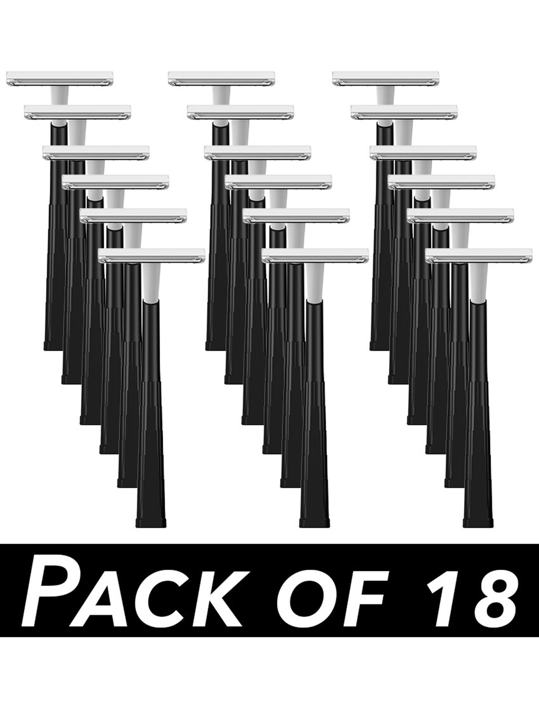 

ZLADE Men Retro Set Of 18 Single-Blade Shaving Razors, Black