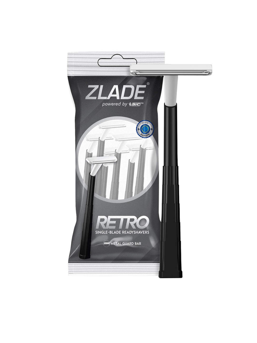

ZLADE Men Set Of 6 Retro Single-Blade Shaving Razors, Black