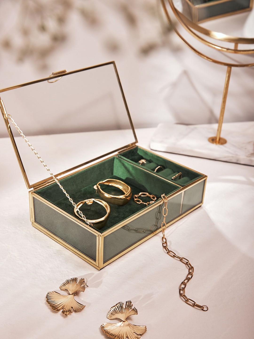 

The Label Life Green Jewellery Box Organiser
