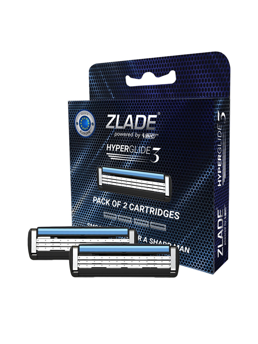

ZLADE Men Set Of 2 HyperGlide3 Advanced Shaving Razor Cartridges, Blue