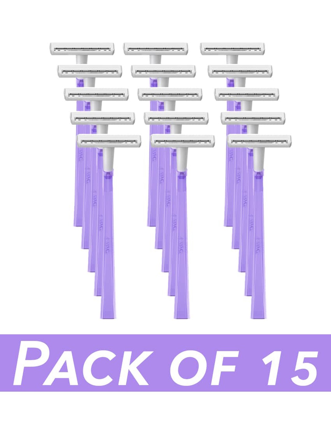 

ZLADE Women Pack Of 15 Summer SENSATION II Twin-Blade Hair Removal Razor, Purple