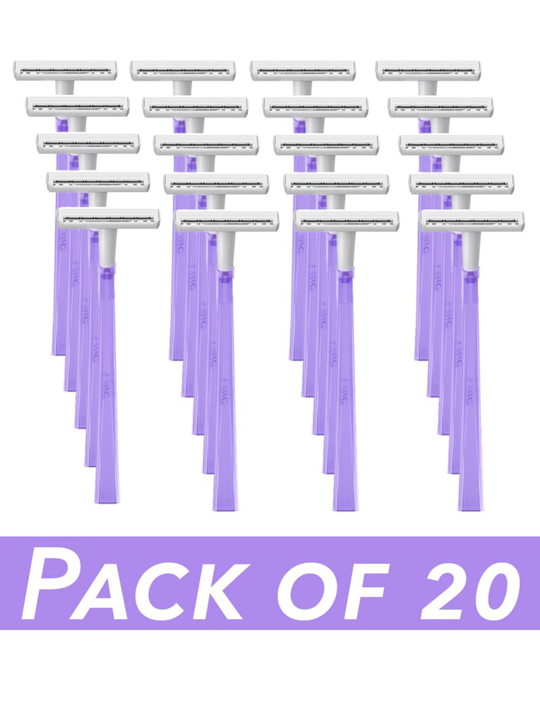 

ZLADE Set Of 20 Summer SENSATION II Twin-Blade Hair Removal Razor, Blue