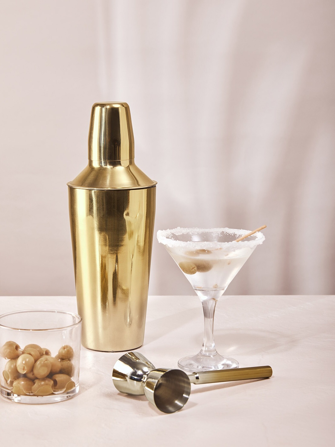 

The Label Life Steel Cocktail Shaker - 750 ML, Gold
