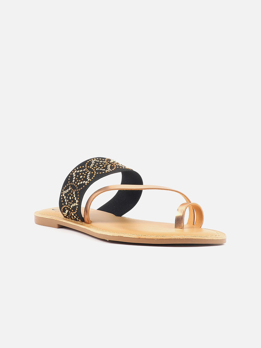 

Carlton London Embellished One Toe Flats, Black