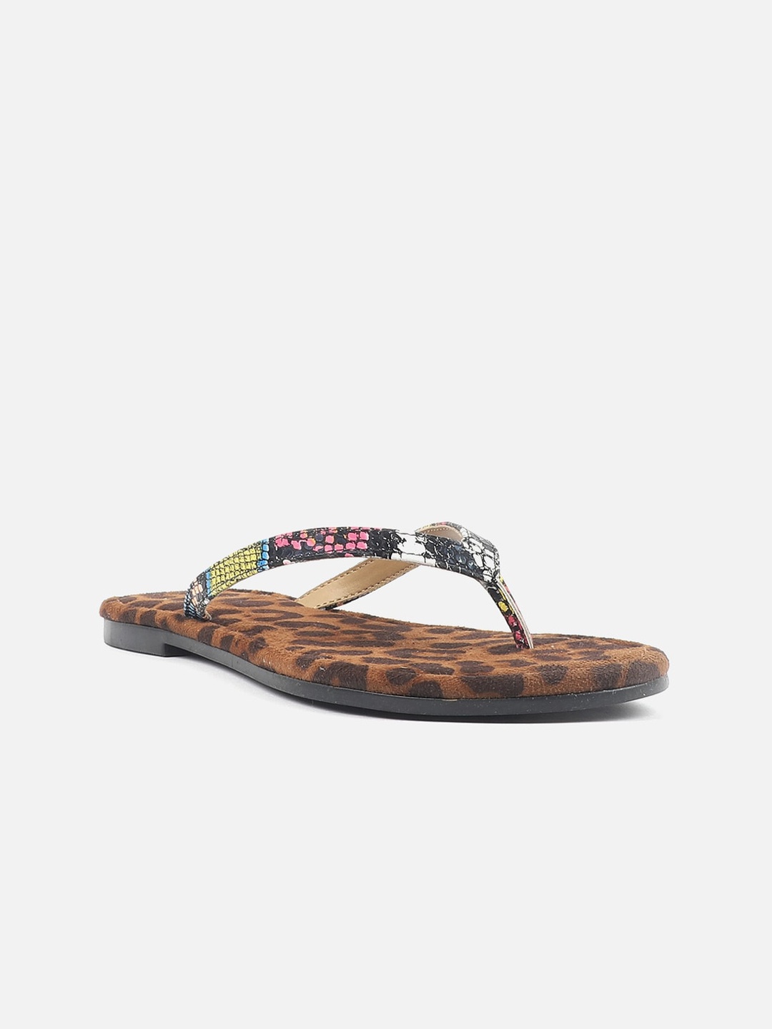 

Carlton London Printed T-Strap Flats, Brown