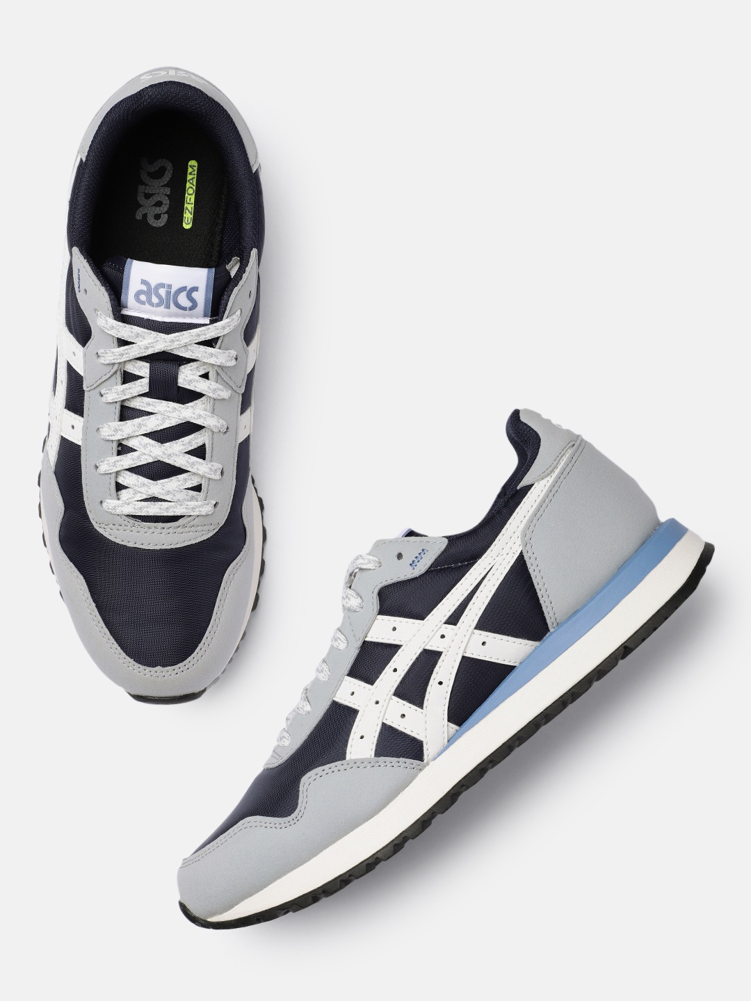 

ASICS Men TIGER RUNNER II Colourblocked Sneakers, Navy blue