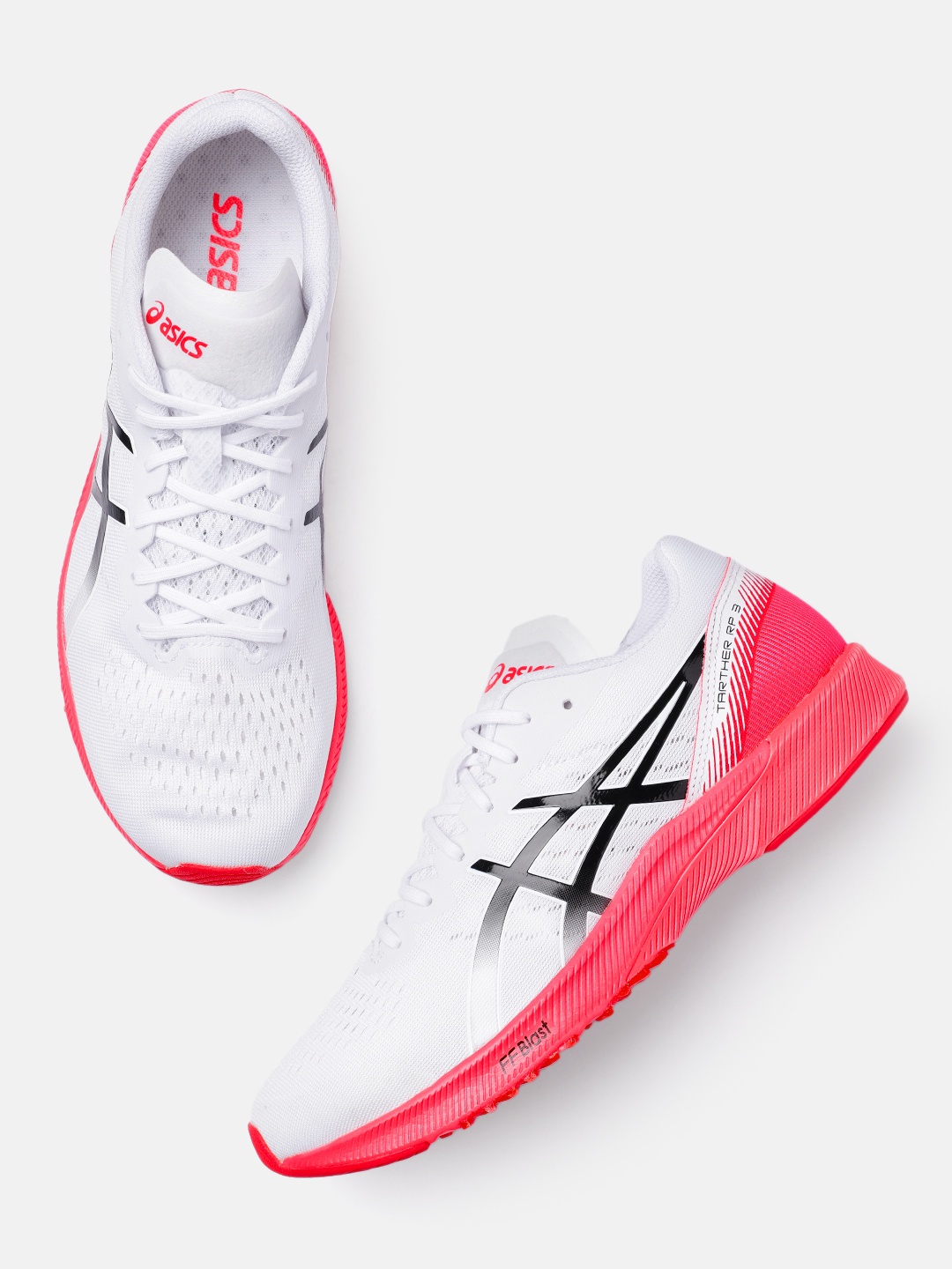 

ASICS Men Textured Tarther RP 3 Road Running Shoes, White