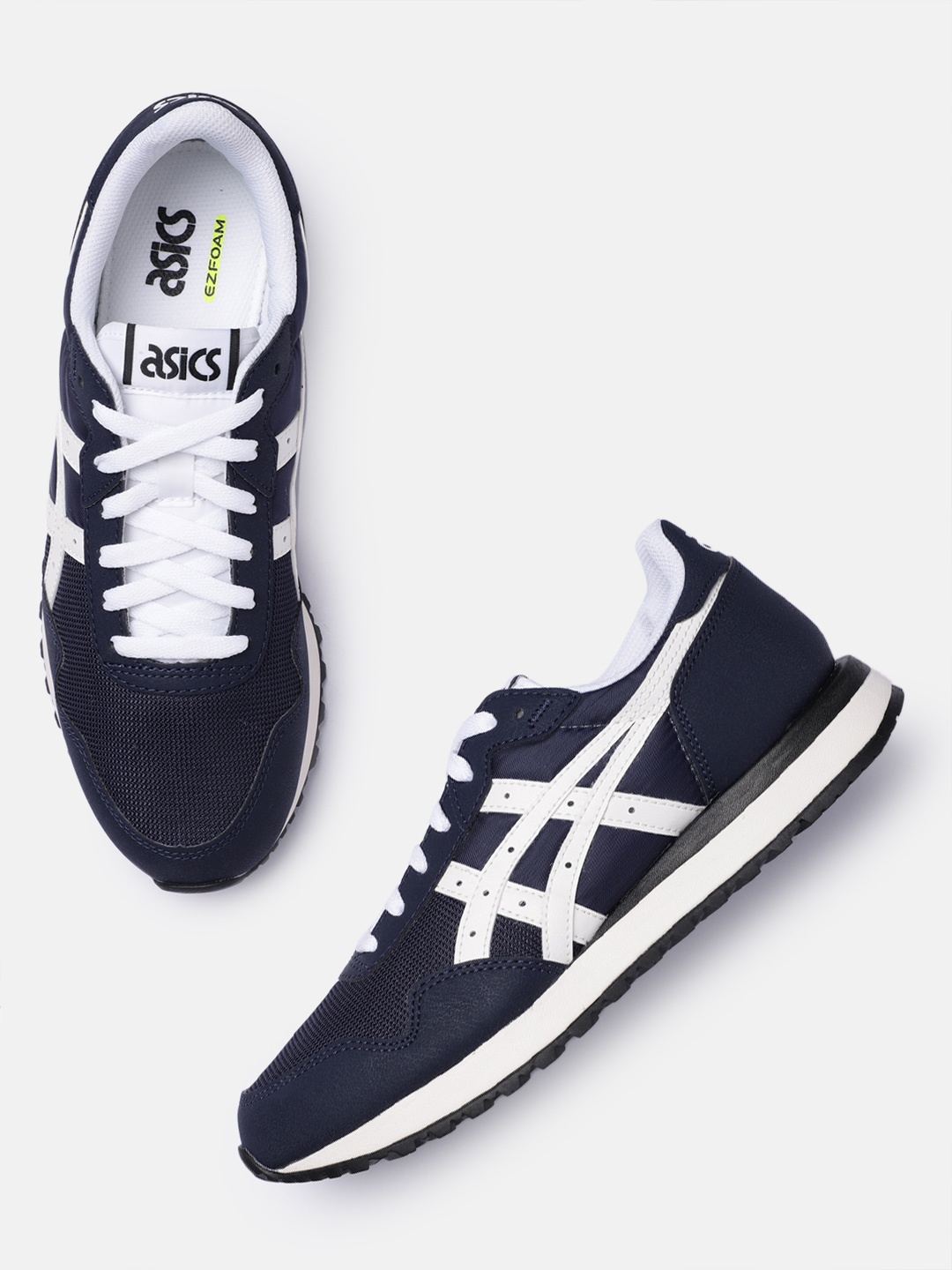 

ASICS Men TIGER RUNNER II Woven Design Sneakers, Navy blue