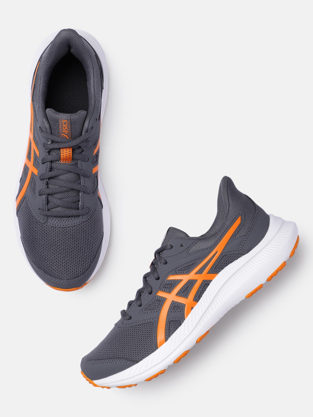 

ASICS Men Textured Jolt 4 Road Running Shoes, Grey