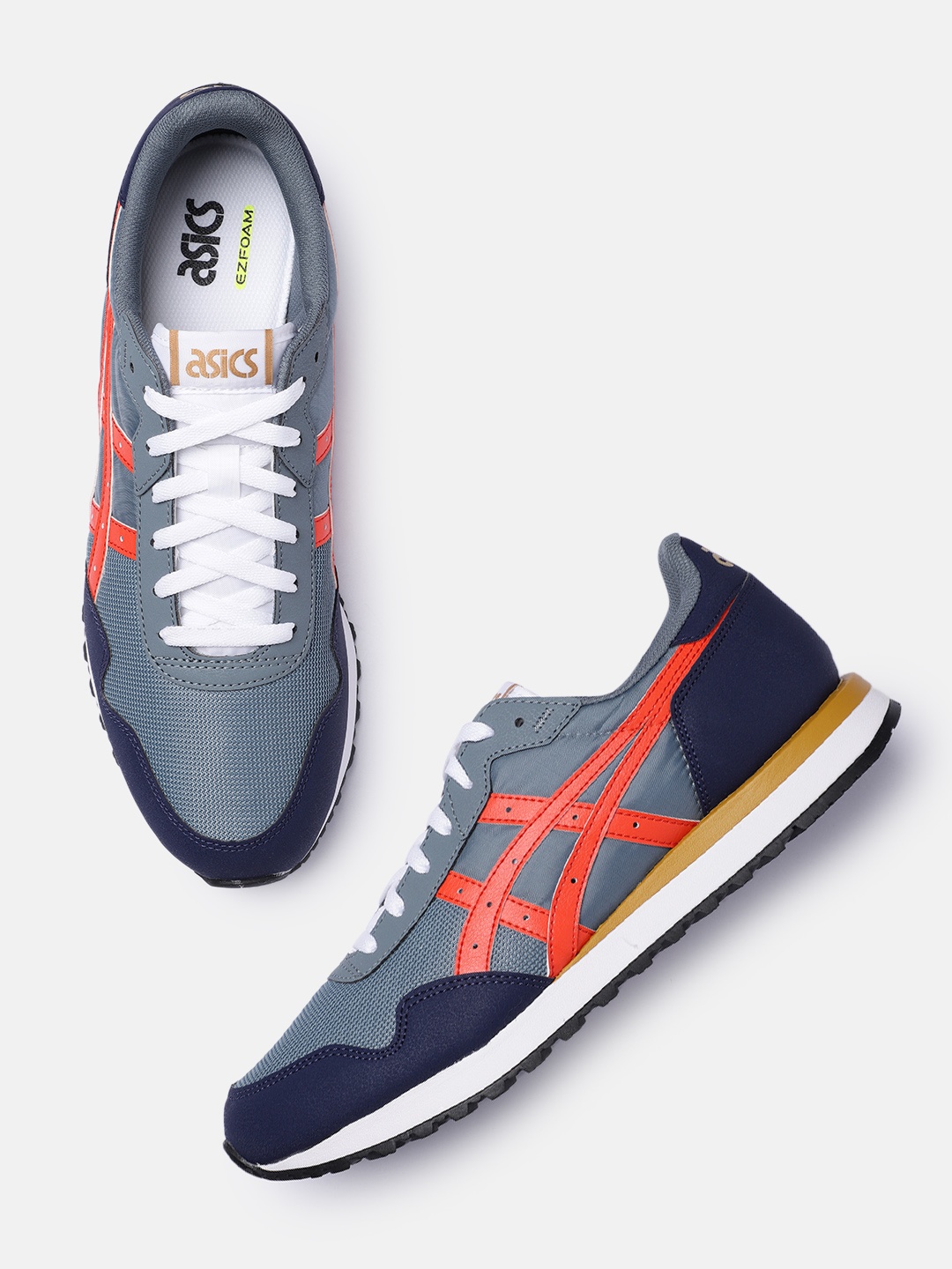 

ASICS Men TIGER RUNNER II Colourblocked Sneakers, Grey