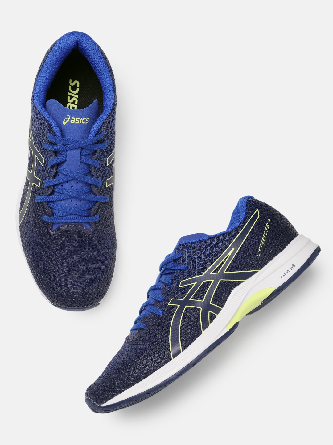 

ASICS Men Lyteracer 4 Running Shoes, Blue