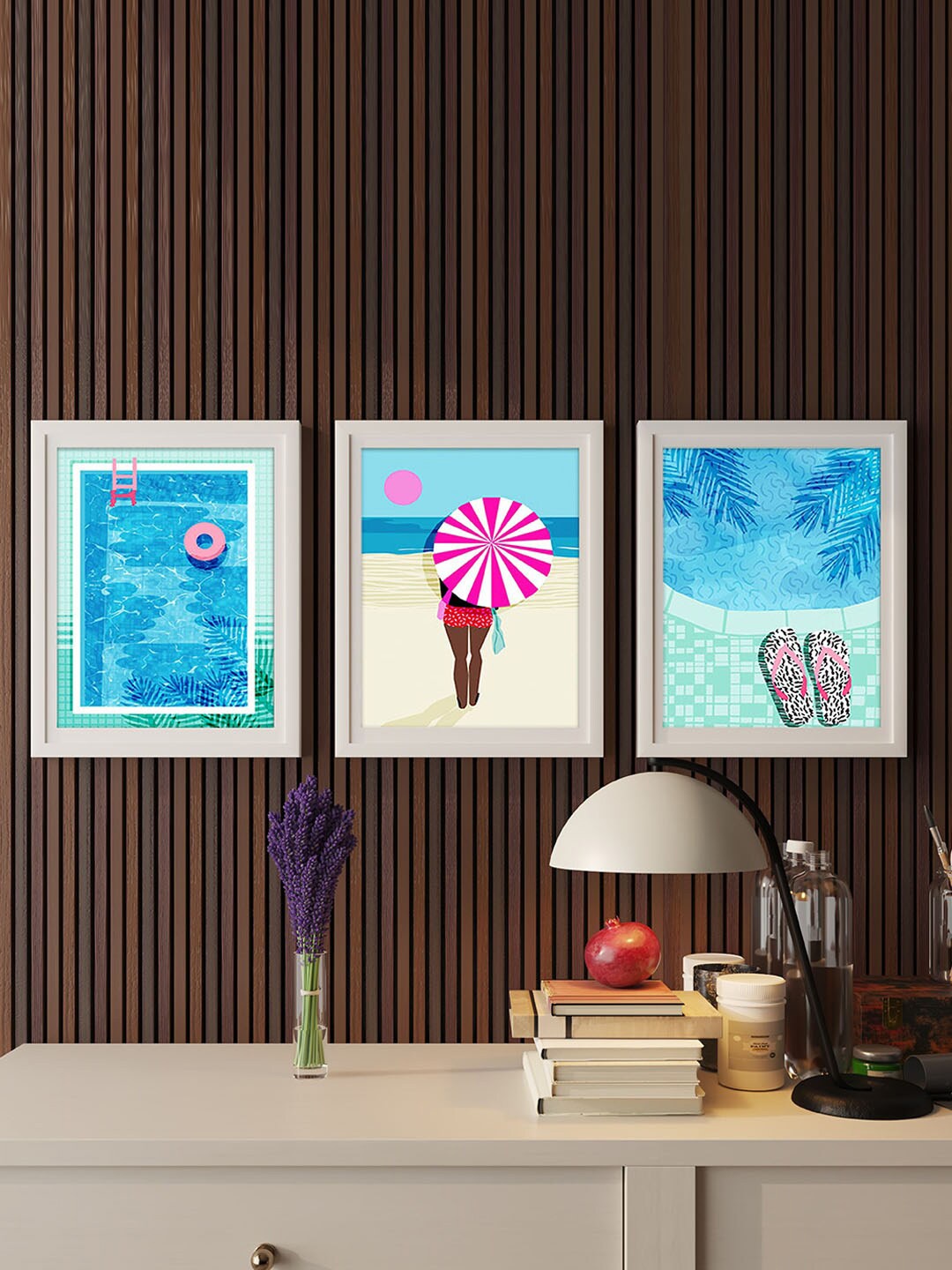 

Art Street Blue & Beige 3 Pieces Pop Art Wall Arts