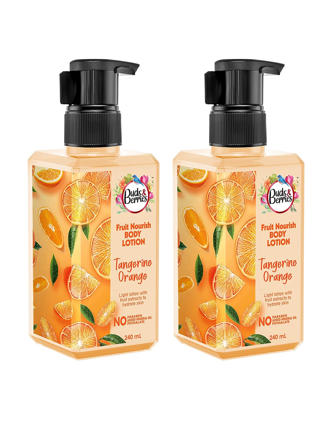

Buds & Berries Set of 2 Tangerine Orange Body Lotion for Dry Skin - 240 ml Each
