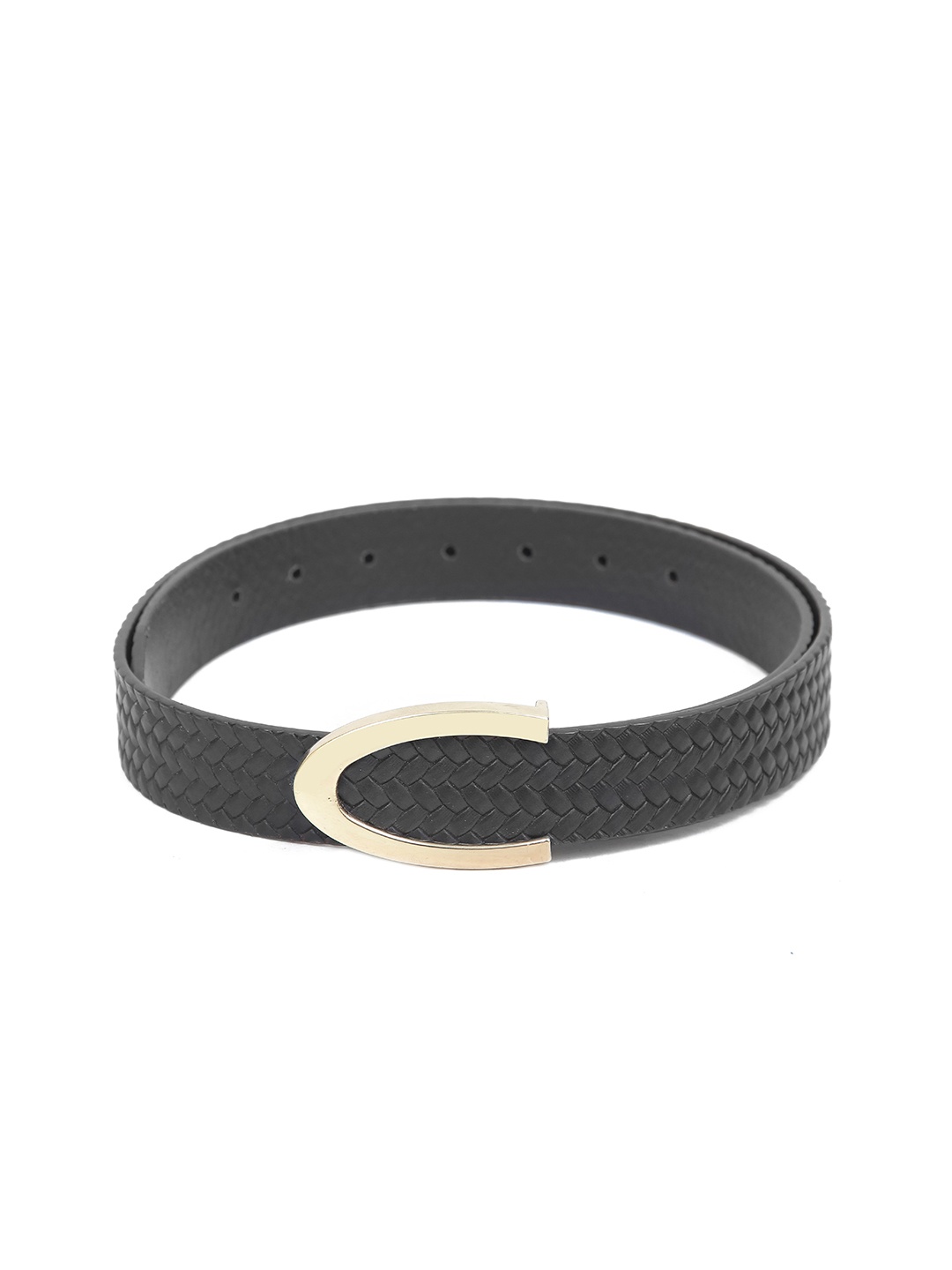 

Calvadoss Boys Textured Leather Belt, Black