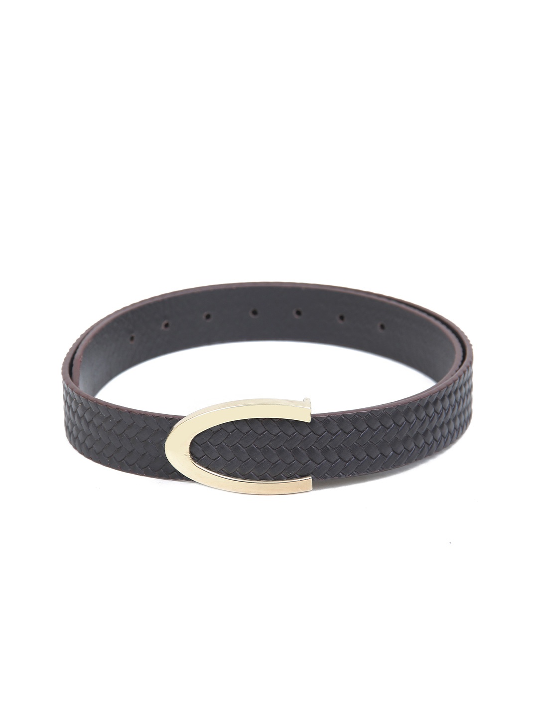 

Calvadoss Girls Textured Leather Belt, Brown
