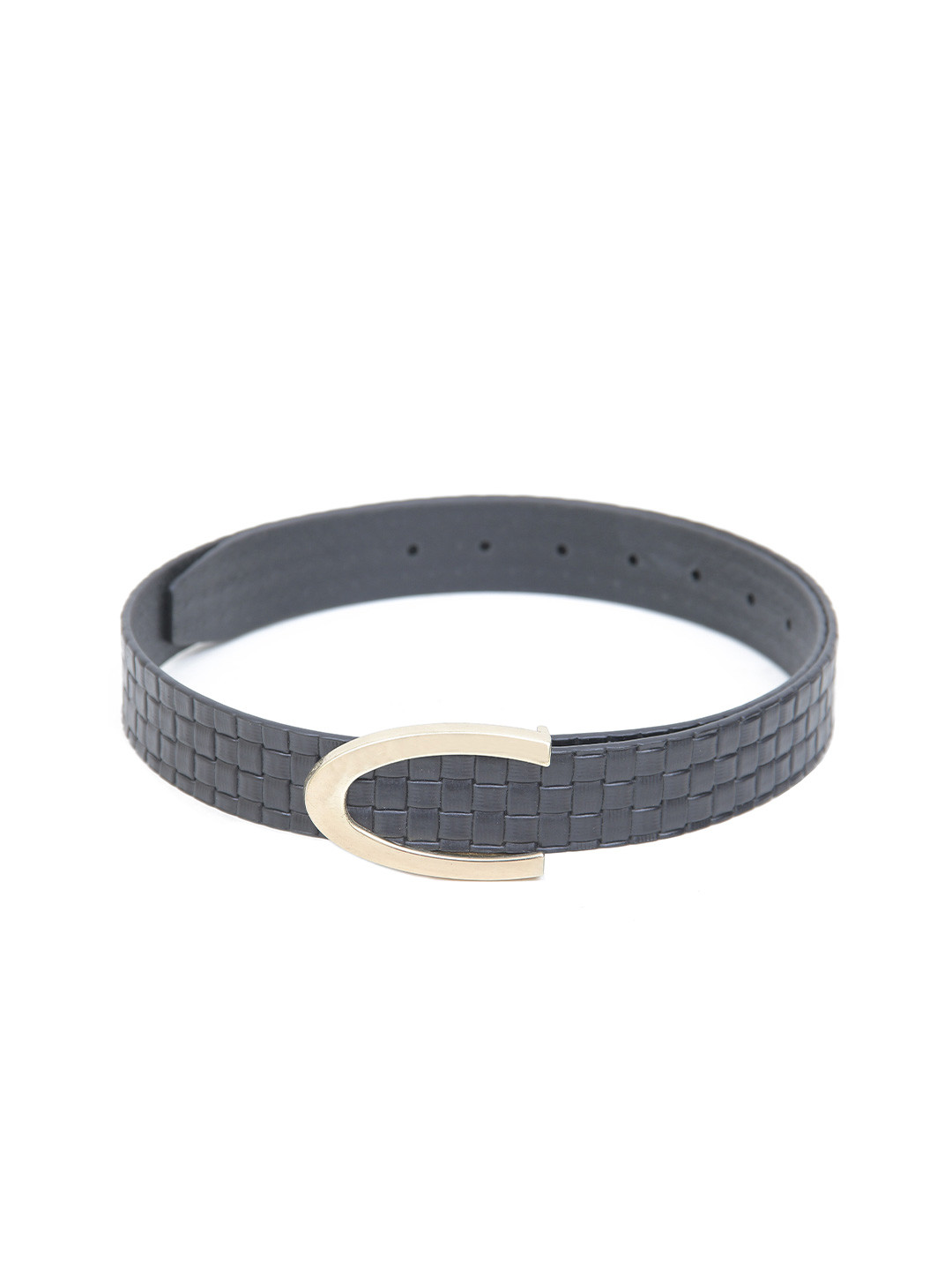 

Calvadoss Women Textured Leather Belt, Black