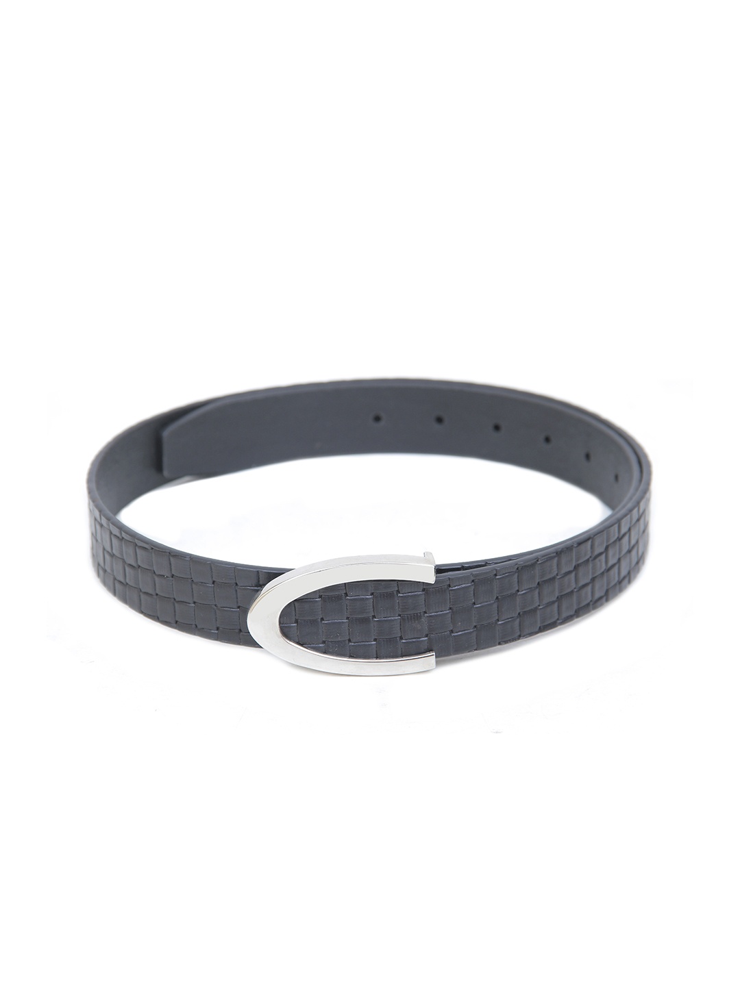 

Calvadoss Girls Textured Leather Belt, Black