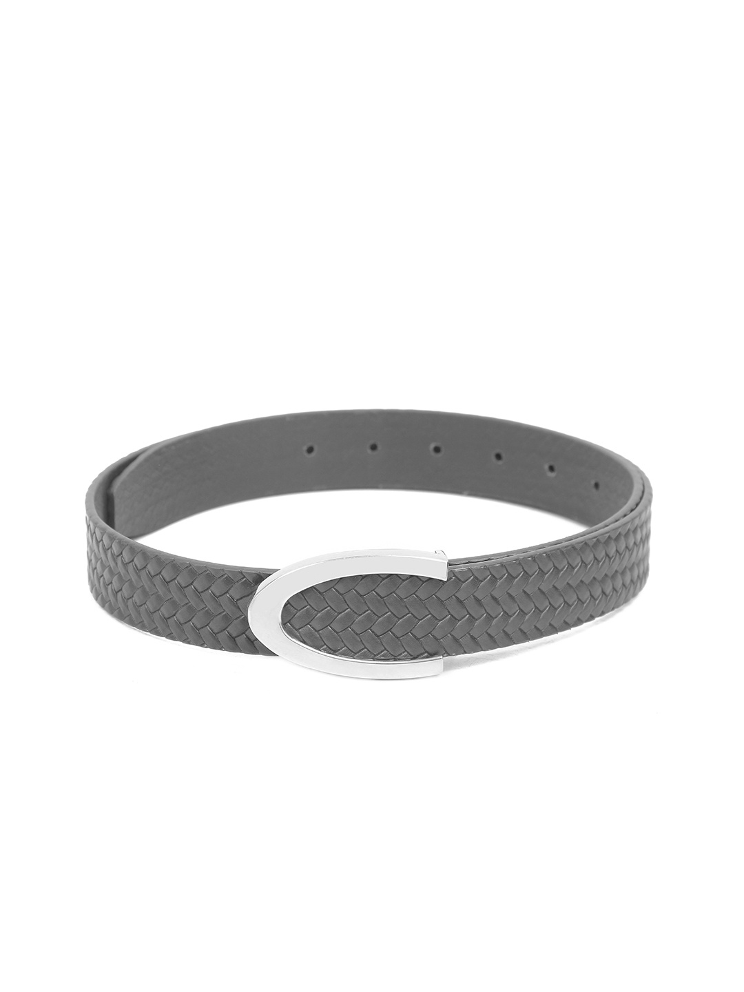 

Calvadoss Men Textured Leather Belt, Black