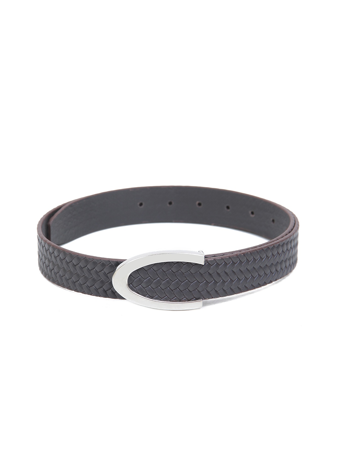 

Calvadoss Women Textured Leather Belt, Brown