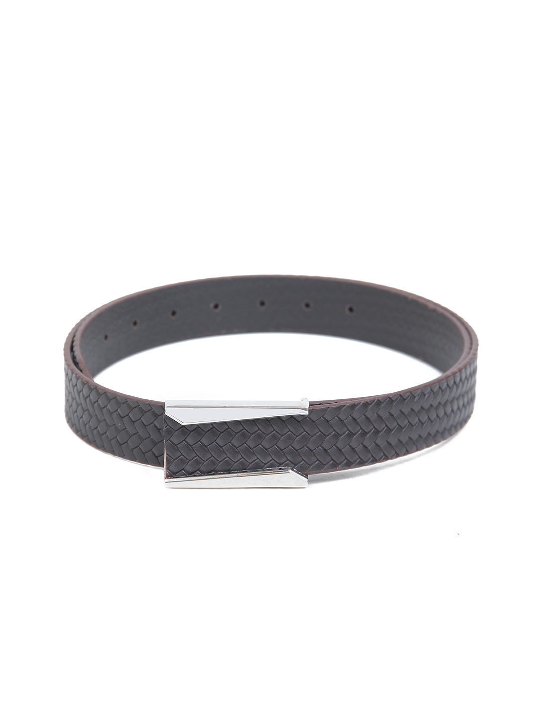 

Calvadoss Boys Textured Leather Belt, Brown