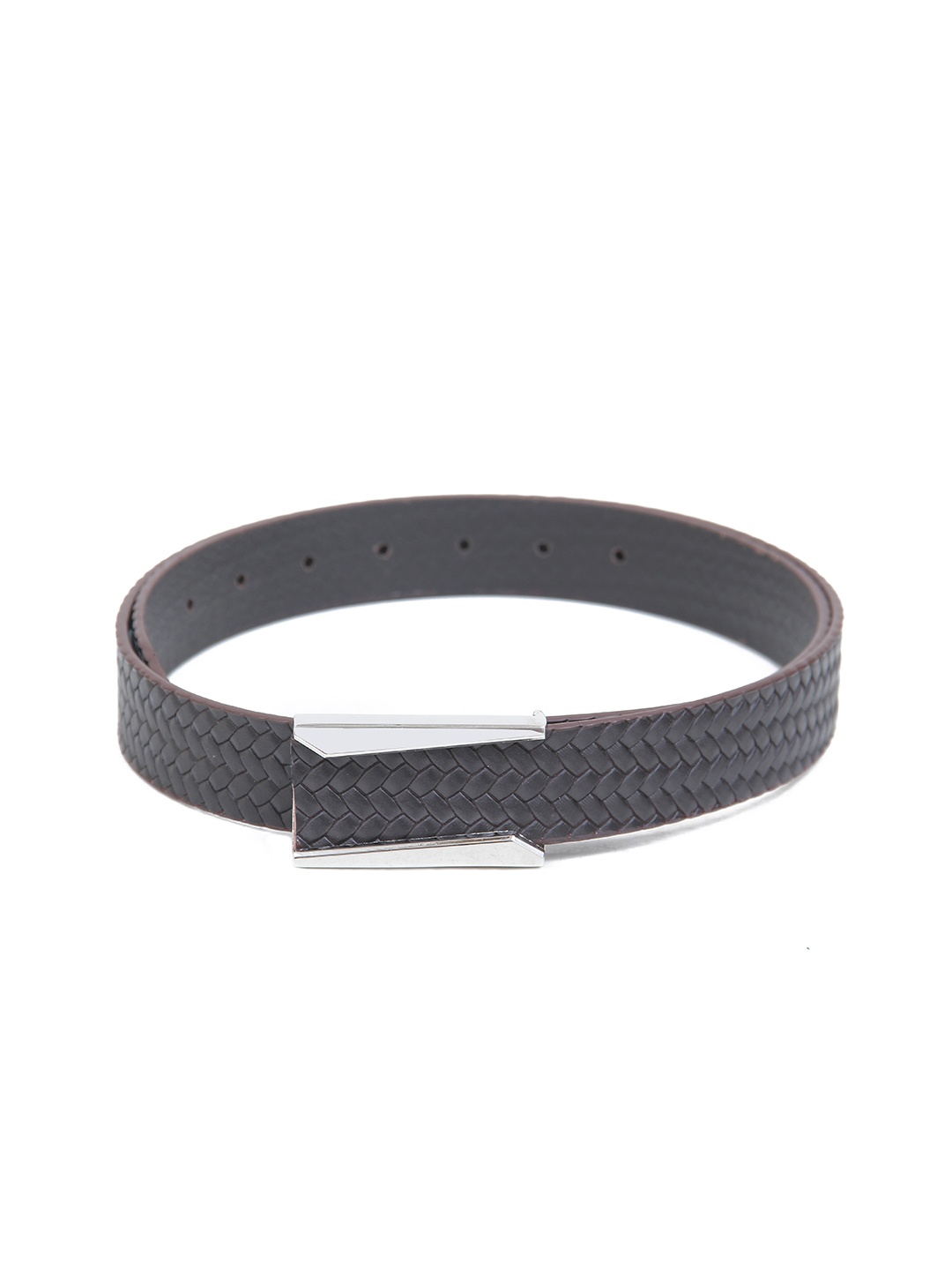 

Calvadoss Men Textured Leather Belt, Brown