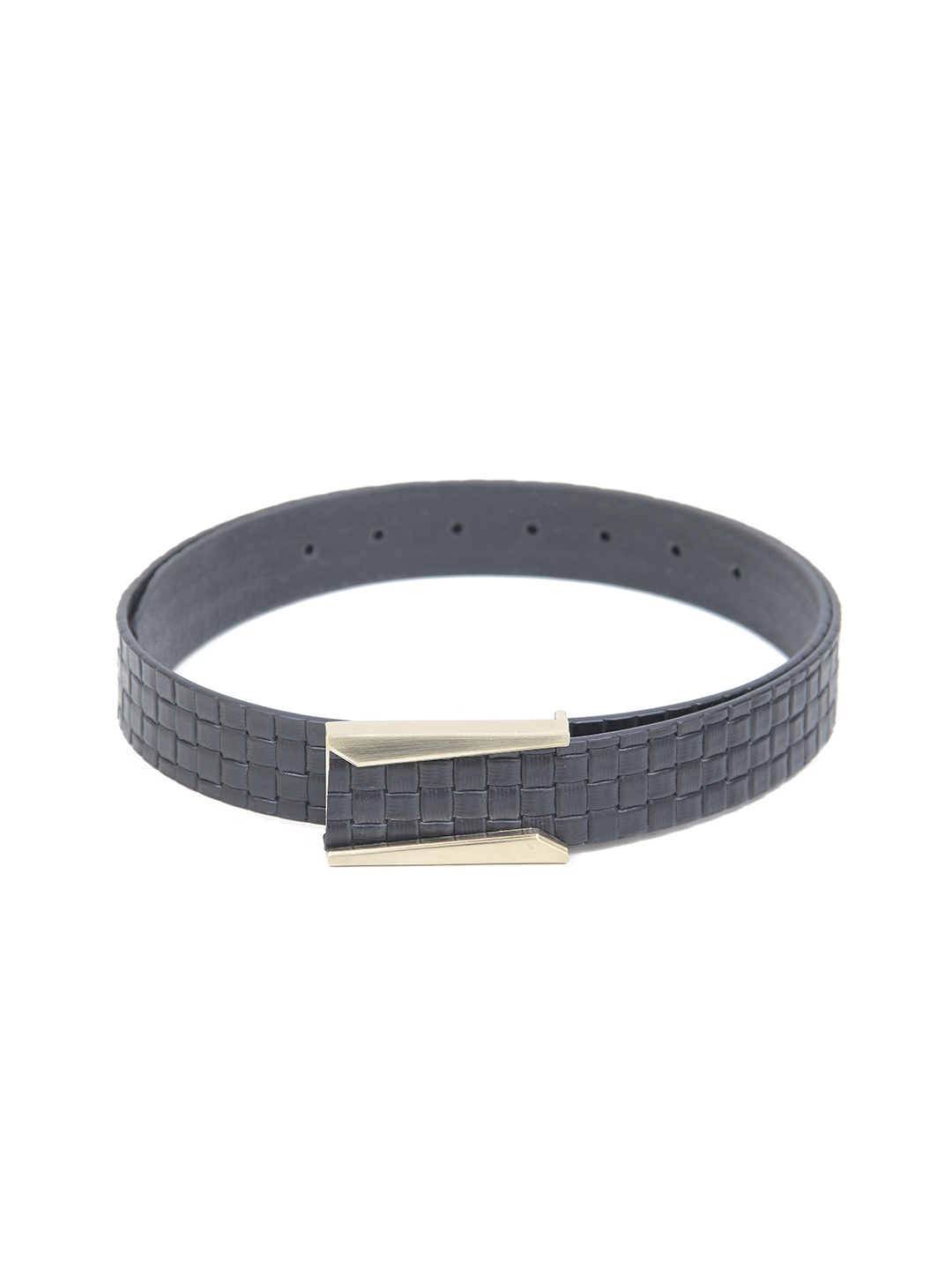 

Calvadoss Girls Textured Leather Belt, Black