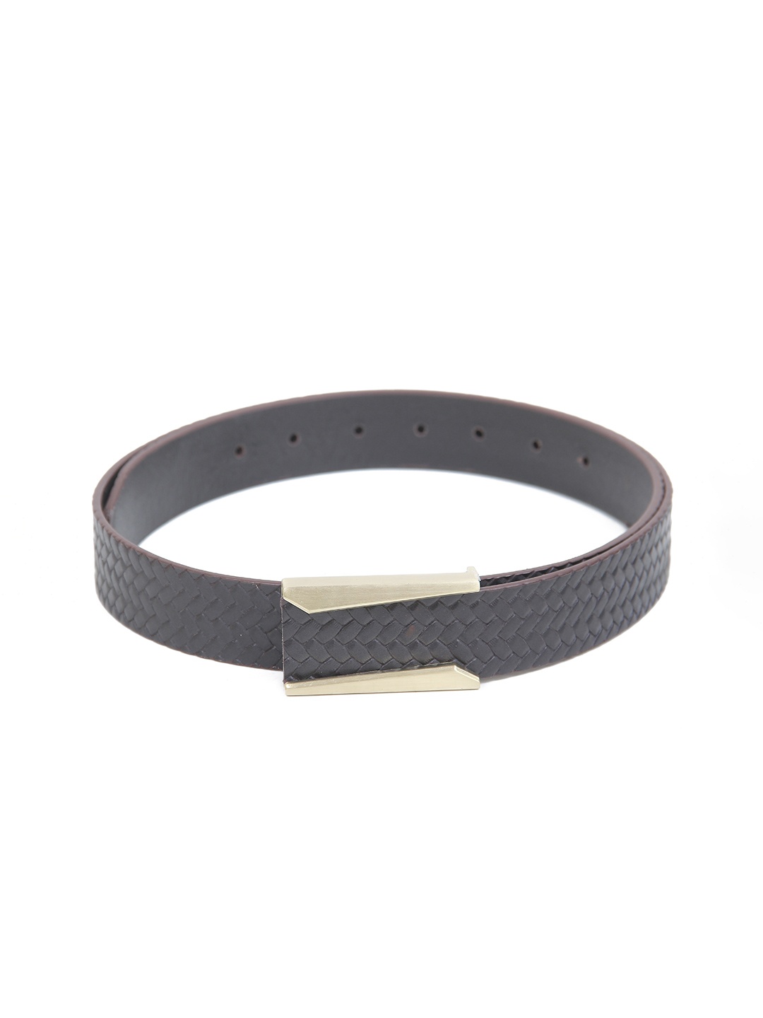 

Calvadoss Men Textured Leather Belt, Brown
