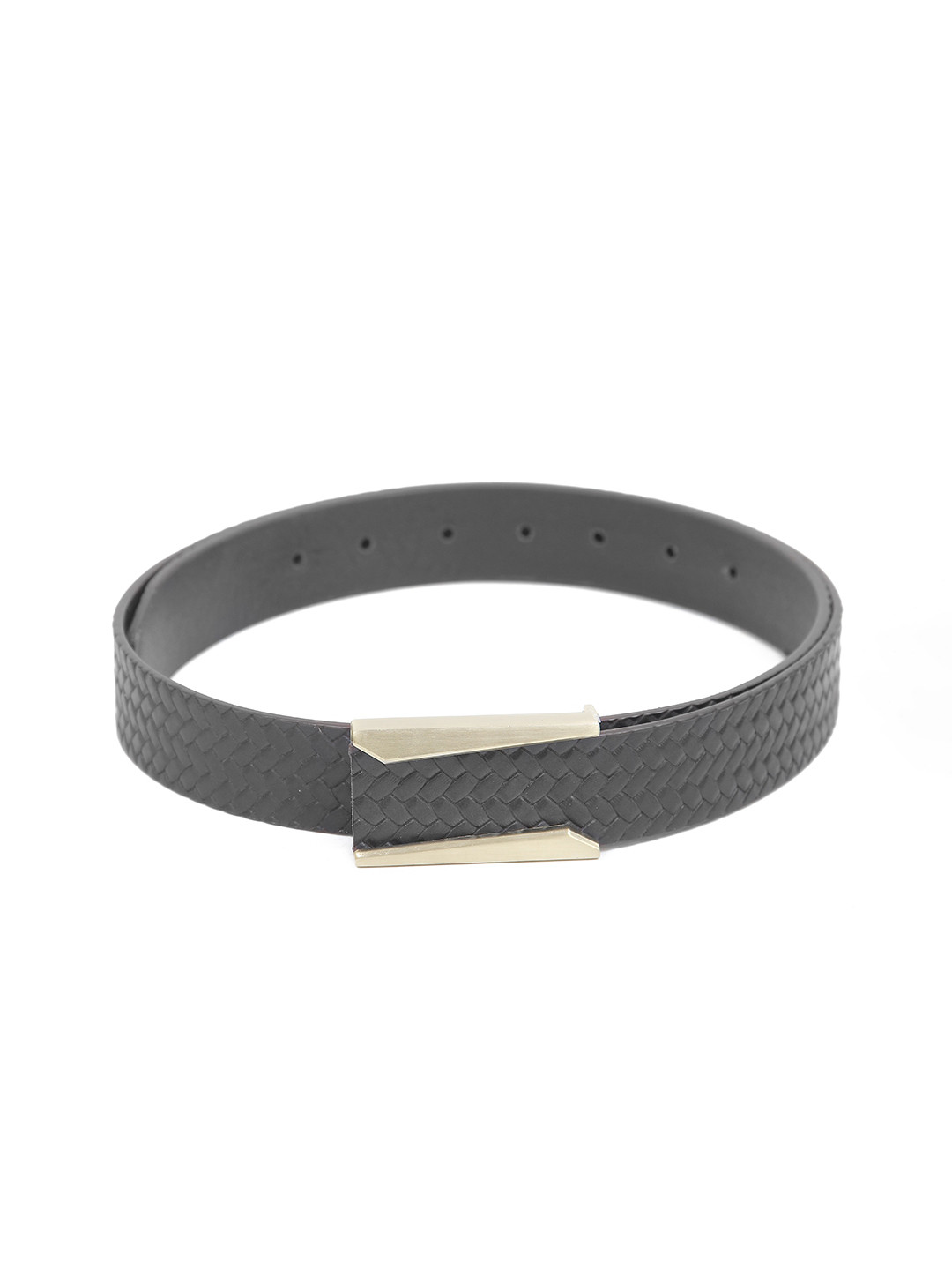 

Calvadoss Men Textured Leather Belt, Black