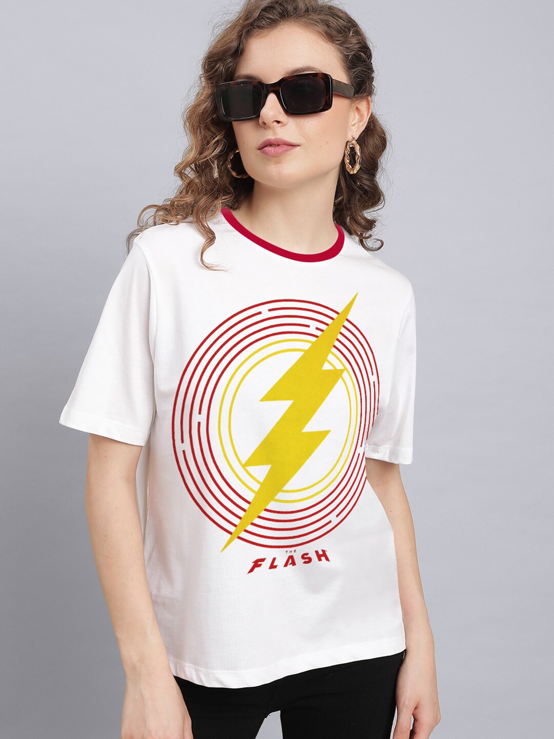 

Free Authority Flash Printed High Quality Cotton T-Shirt, White