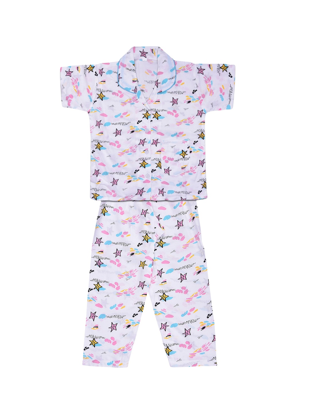 

Wish Karo Boys Printed Night suit, White