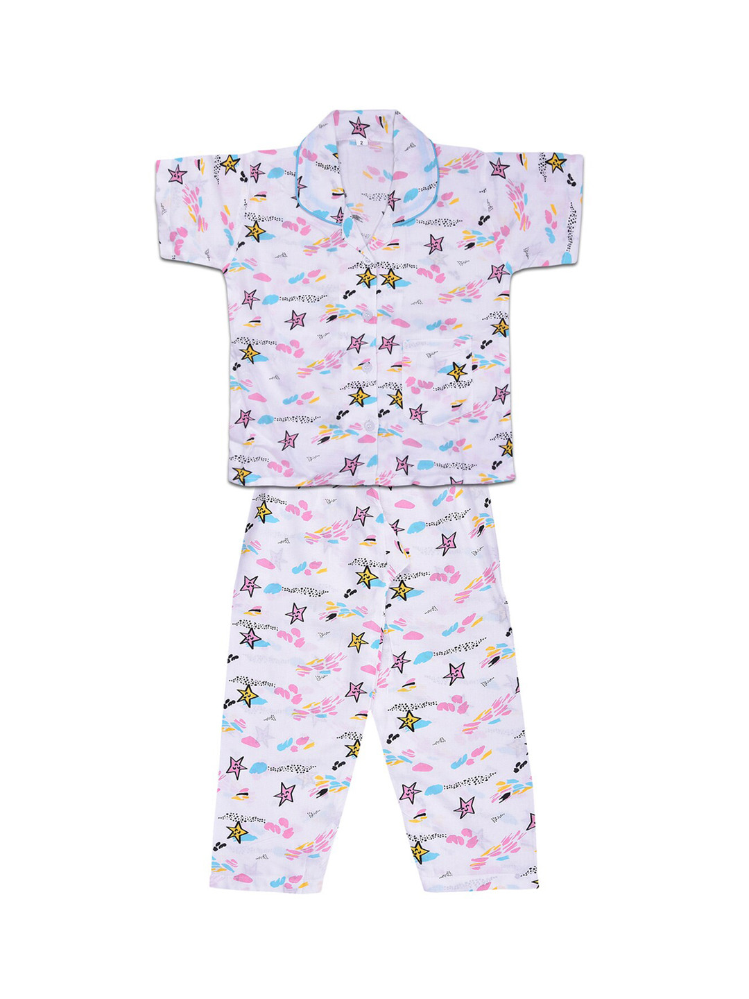 

Wish Karo Boys Printed Night suit, White