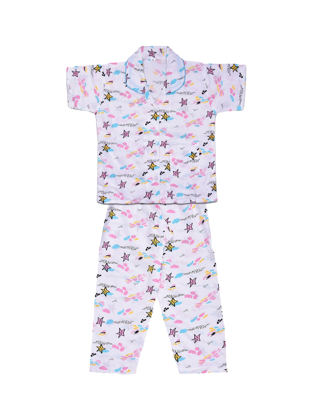 

Wish Karo Boys Printed Night suit, White