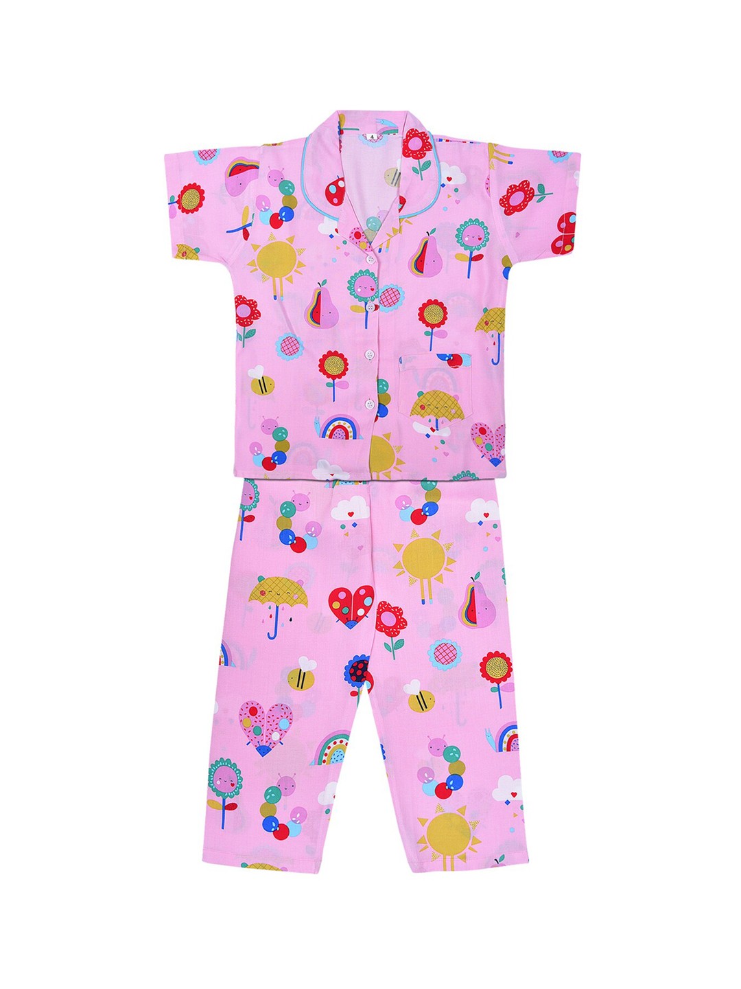 

Wish Karo Boys Printed Night suit, Pink