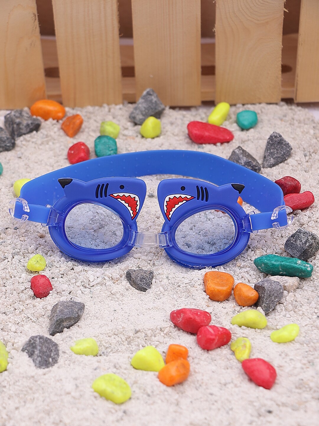 

PASSION PETALS Kids Anti-Fog Swimming Shark Goggles, Blue
