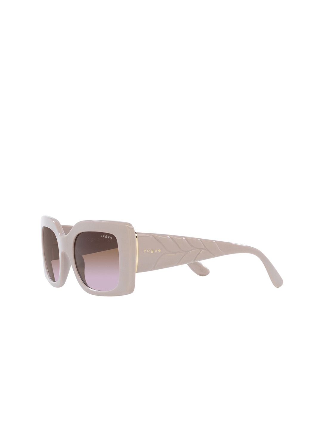 

vogue Women Rectangle Sunglasses With UV Protected Lens 8056597813921, Champagne