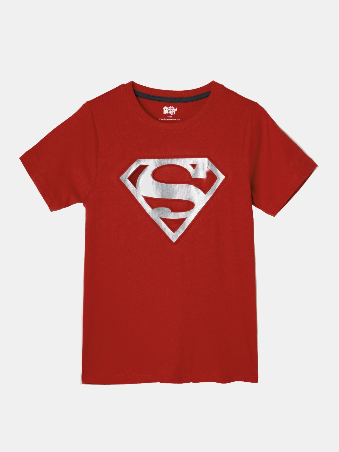 

The Souled Store Boys Red Superman Printed Pure Cotton T-shirt