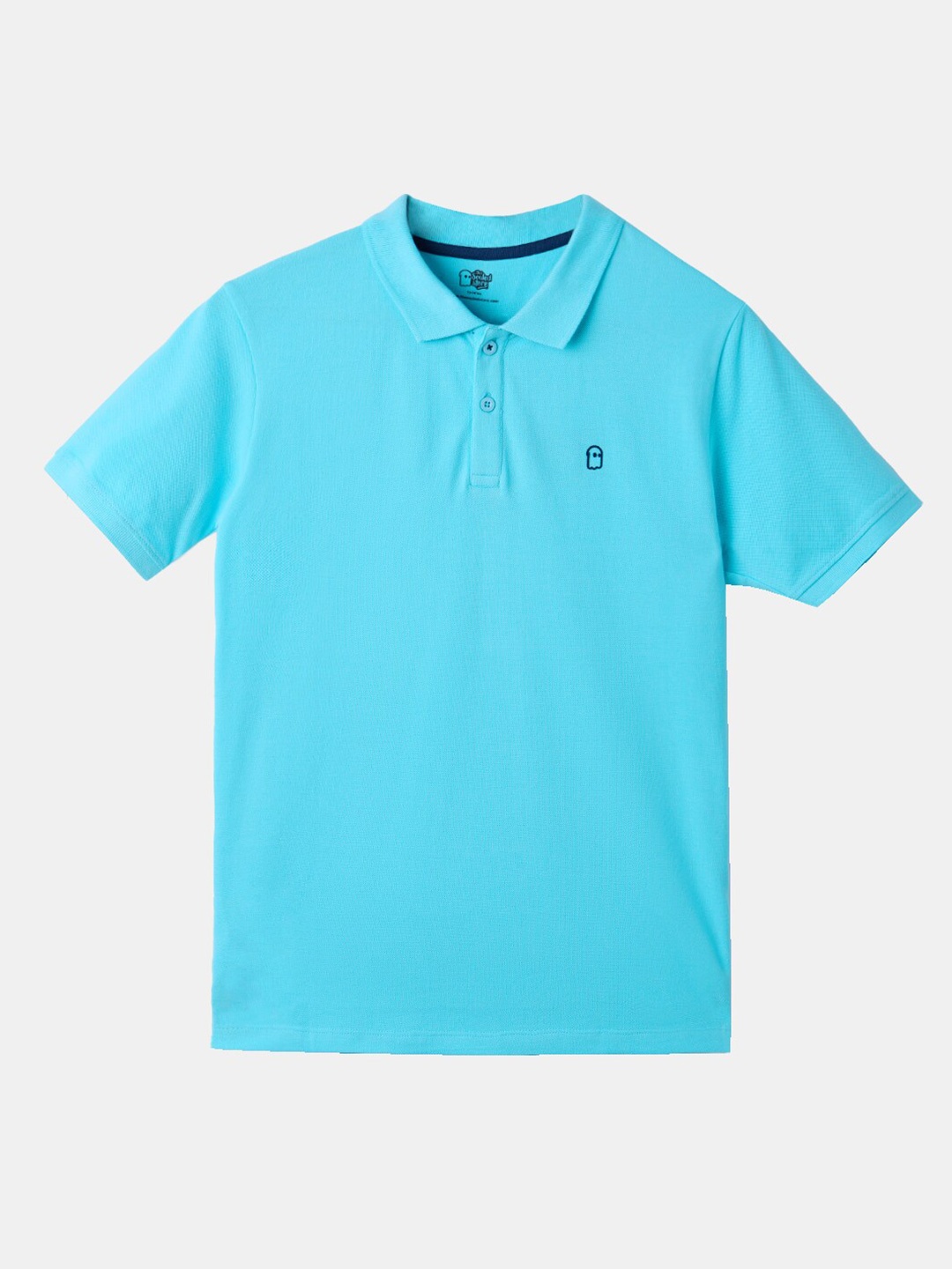 

The Souled Store Boys Blue Polo Collar Pure Cotton T-shirt
