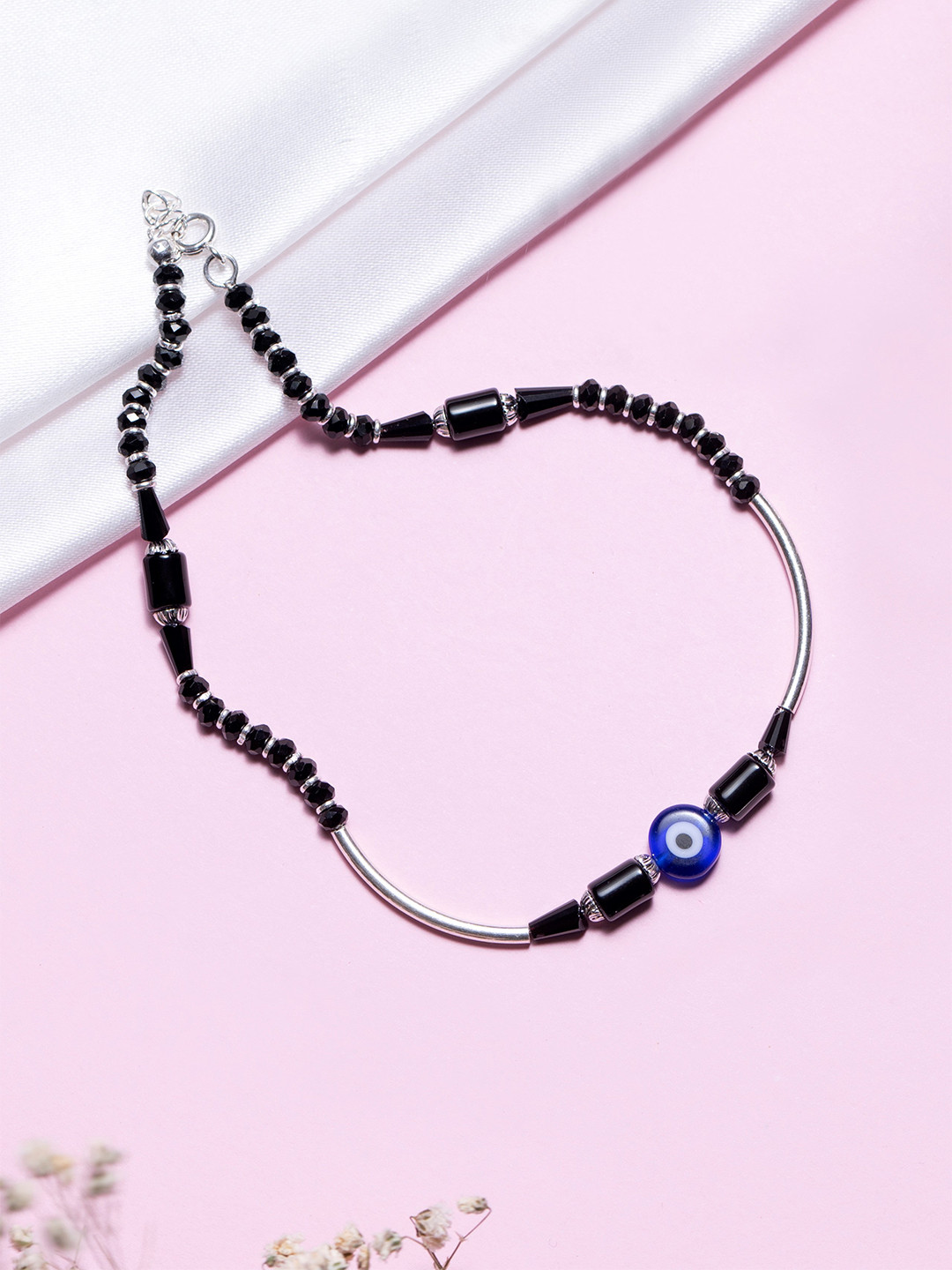 

Zavya Women Silver-Plated Beaded Sterling Silver Anklets