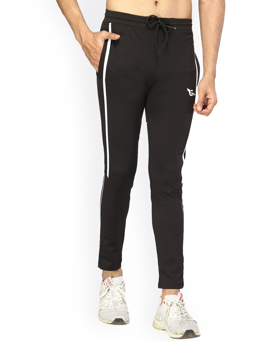 

GLITO Men Mid-Rise Track Pants, Black